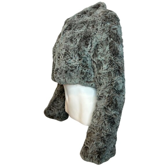 Exclusive Fur Knit Cropped Jacket - Picture 7 of 9
